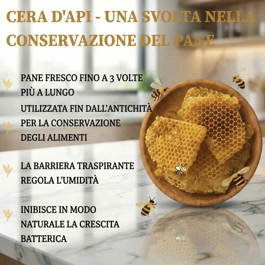 Sacchetti per il pane premium in 100% cotone e cera d'api