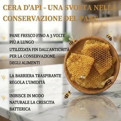 Sacchetti per il pane premium in 100% cotone e cera d'api
